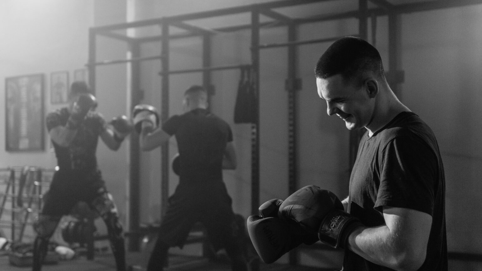 Inside the boxing gym strength training