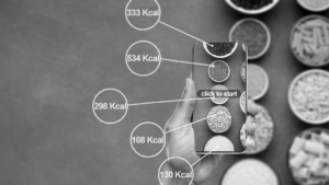 A mobile digital representation of how to calculate calories quickly.