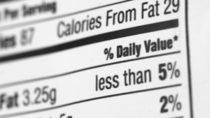 A nutrition label shows the calories when you need to count.